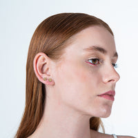 14K Basic Çiçek Küpe